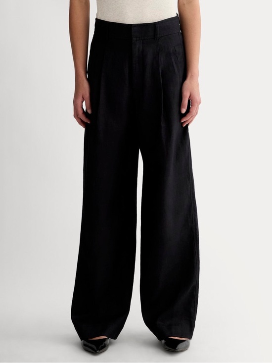 Everlane Pants - Everlane The Linen Way-High Drape Pant Black Wide Leg Classic Trousers Sz 4 NWT